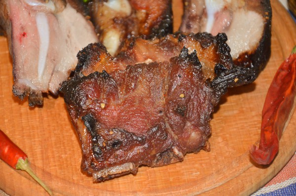 Свиные ребра в медово-горчичном маринаде