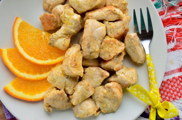 Куриное филе, маринованное в апельсиновом соусе