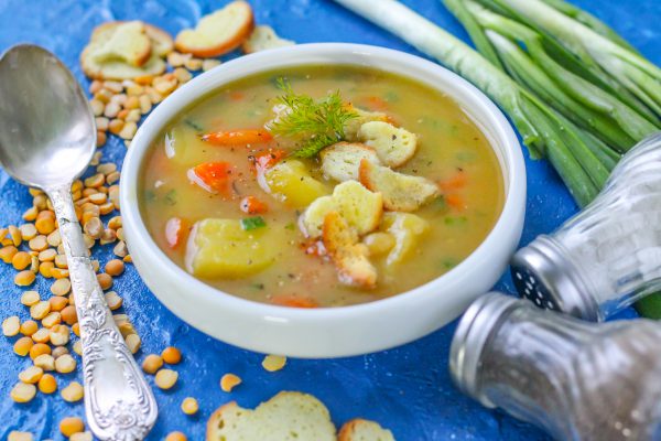 Гороховый суп на овощном бульоне