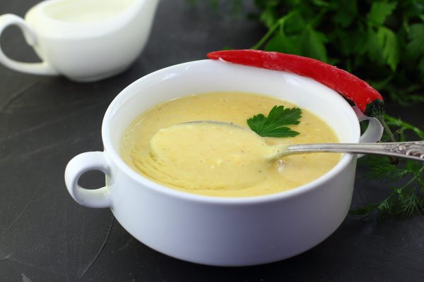 Суп-пюре из картофеля с плавленым сыром
