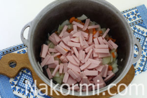 Плов с колбасой — рецепт с фото пошагово